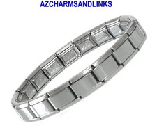 Italian Charm Bracelet Shiny Magnetic Back Bracelet Choose your Length BR34
