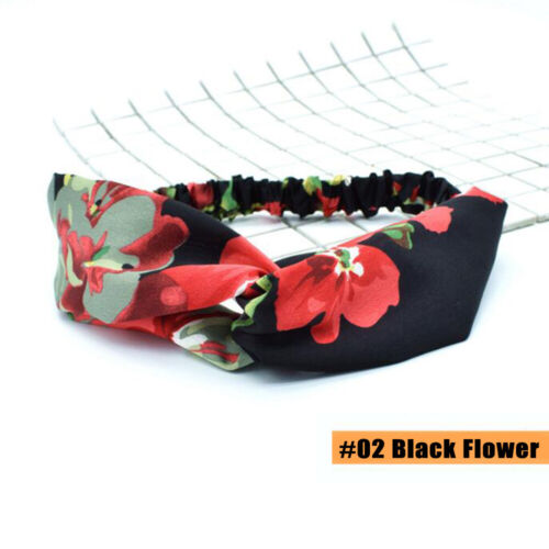 Set Fashion Women Elastic Flower Turban Head Wrap Headband Twisted Hair Band - Picture 14 of 22