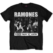 Ramones CBGB 1978 T-Shirt Black New