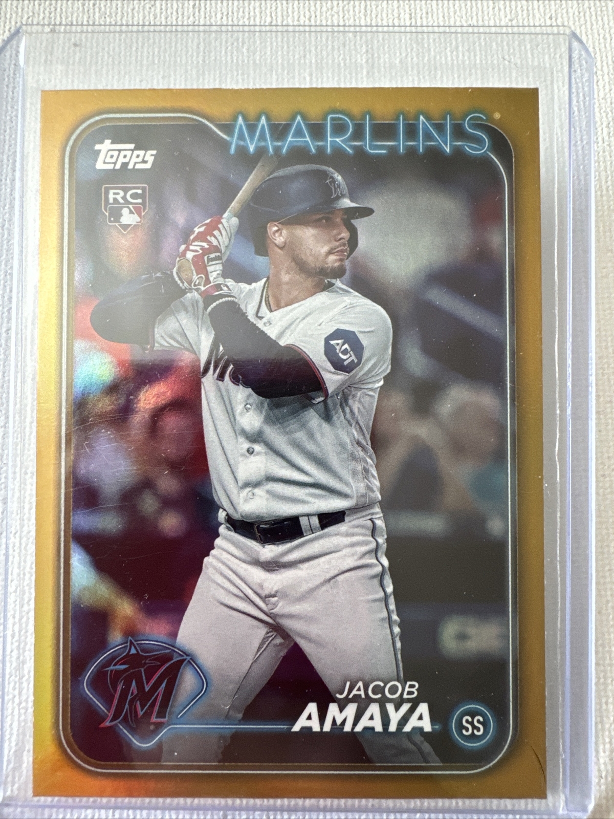 2024 Topps Series 1 JACOB AMAYA RC Gold Foil parallel Miami Marlins #144