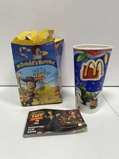 1999 McDonalds TOY STORY 2 Happy Meal Box and Medium Cup