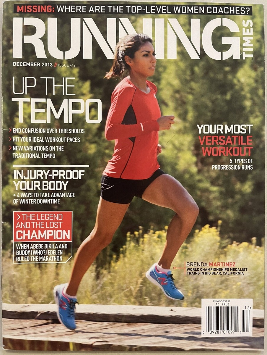 2013 Running Times Magazine December Joe Vigil, Nike ad