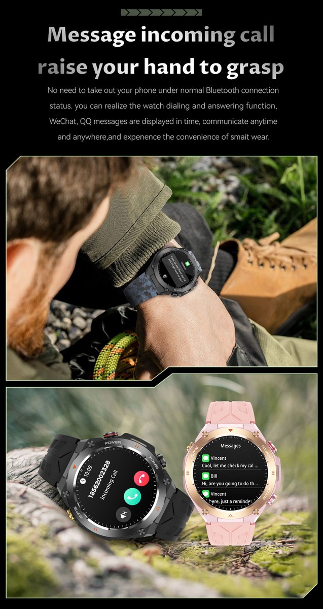 Men Smart Watch Sports Fitness Tracker Bluetooth Call Smartwatches