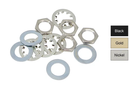 Guitar Nut Washer and Lock Washer for US CTS Pots and Switchcraft Jacks