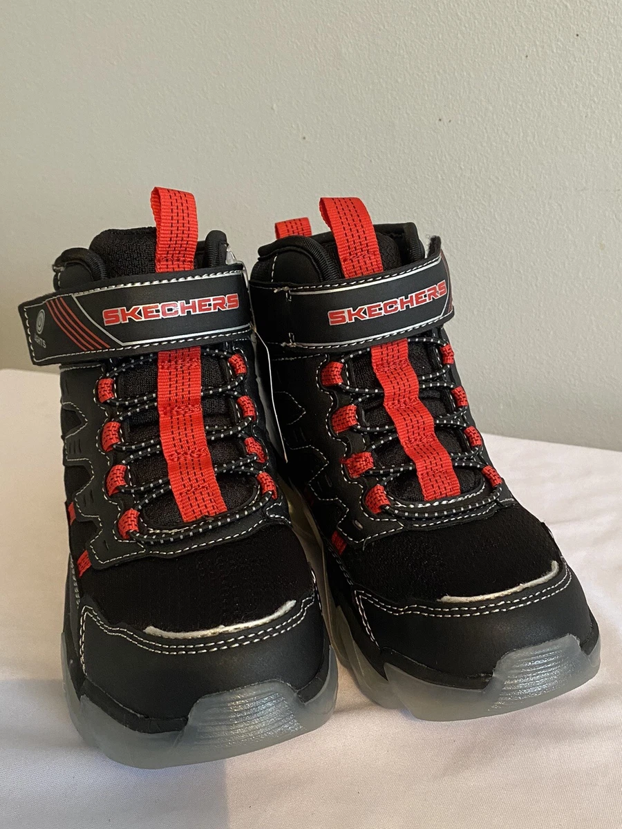 Kids Boys Skechers Ankle Boots Light Up Ankle Boots Size UK 12.5
