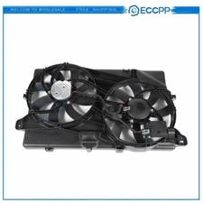 Radiator Condenser Cooling Fan Assembly For 2011 2012 2013 2014 Ford Edge 3.7L