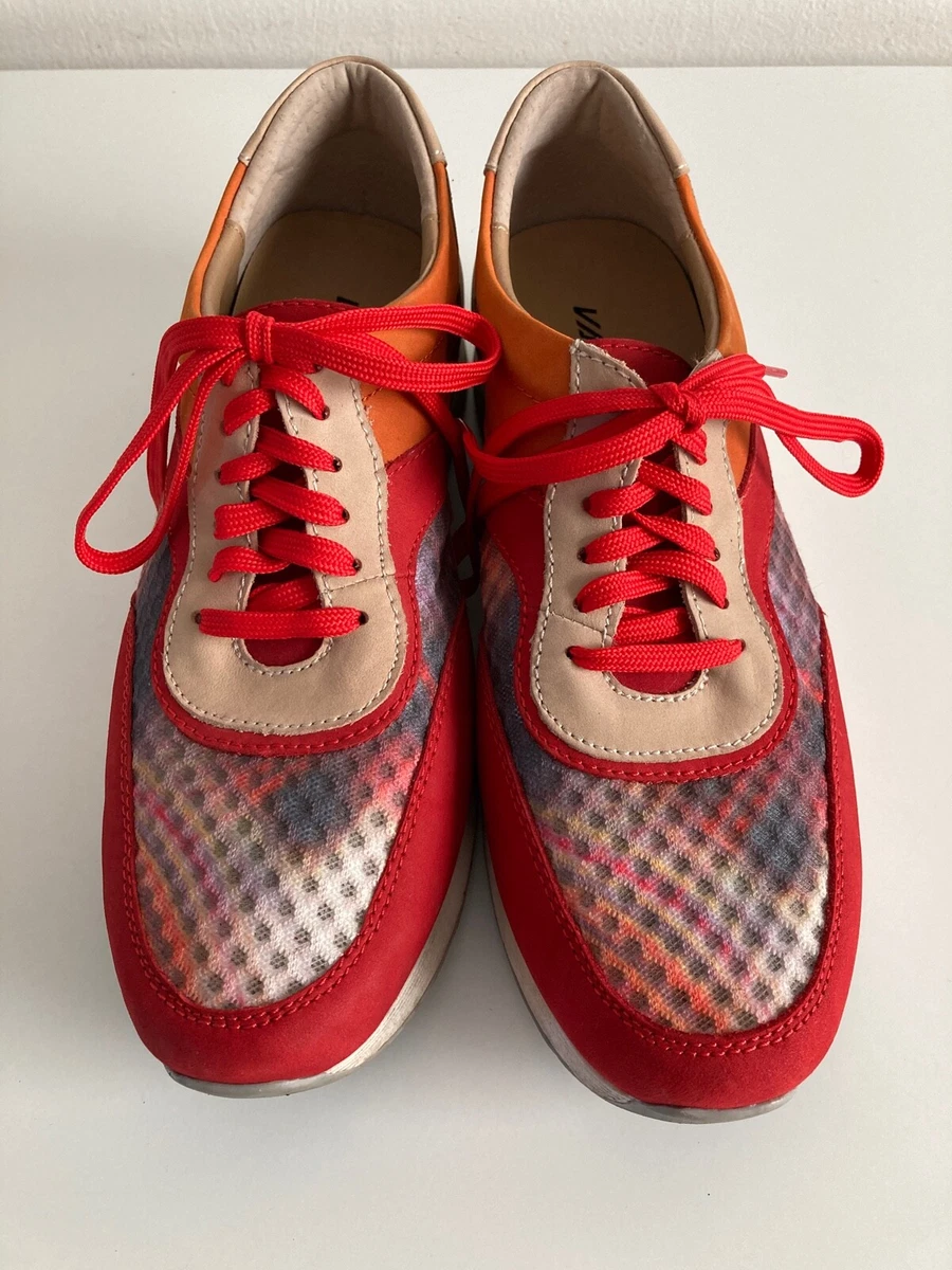 Vaneli Sport Women s Orange Red and Tan Shoes Sneakers Size 8.5M