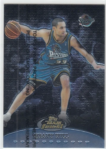 1999-00 Grant Hill Topps Finest TEAM BLUE Insert /1500- #9 Detroit Pistons