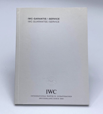 Iwc Pilot Aquatimer Ingenieur Garantieheft Garantie Service 2004 - 2011