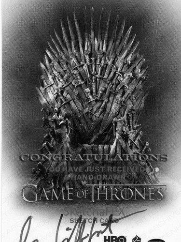 Game Of Thrones Valyrian Steel Packed Inserted Sketch Card by Lightfoot # 2 - Picture 2 of 2