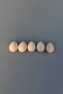 Ceramic Bisque Ready  To Paint Lace Easter Eggs