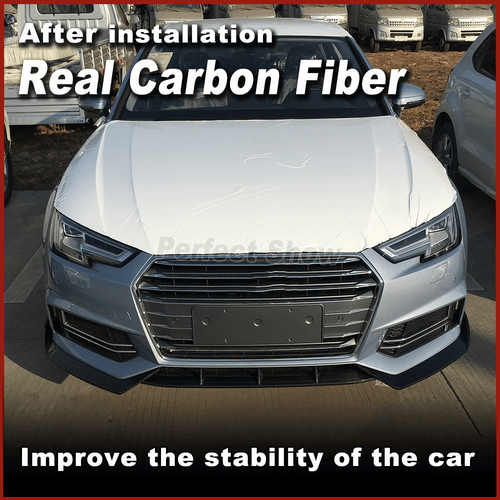 Carbon Spoilerlippe Frontlippe Schwert Für Audi A4 B9 SLINE S4 Limo 16-18 Ansatz - Picture 2 of 13