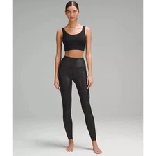 Lululemon Align High Rise Pants Leggings 25” Shine Radiate Foil Print Black Sz 2