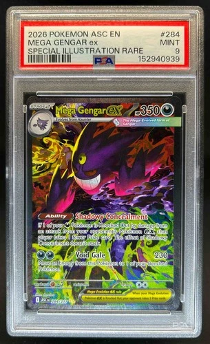 2026 Pokemon Mega Gengar ex Special Illustration Rare #284/217 PSA 9