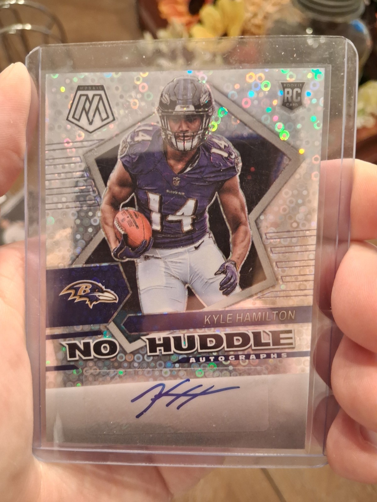 2022 Panini Kyle Hamilton Rookie Autograph prizm Baltimore ravens shiny