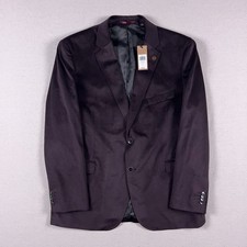 Johnston  Murphy Blazer Mens XL Printed Plush 175th Anniversary Burgundy NWT