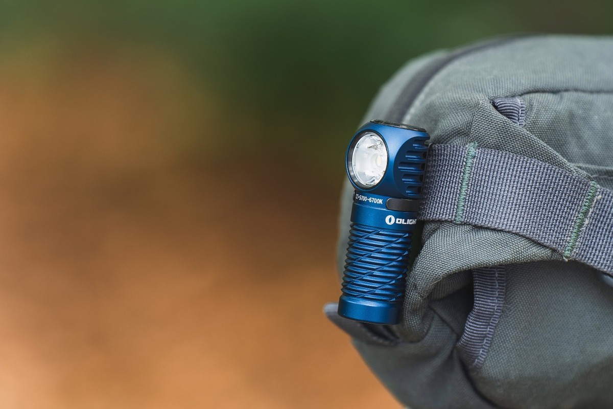 Olight Perun 3 Mini Midnight Blue Premium Headlamp, Red/White LED