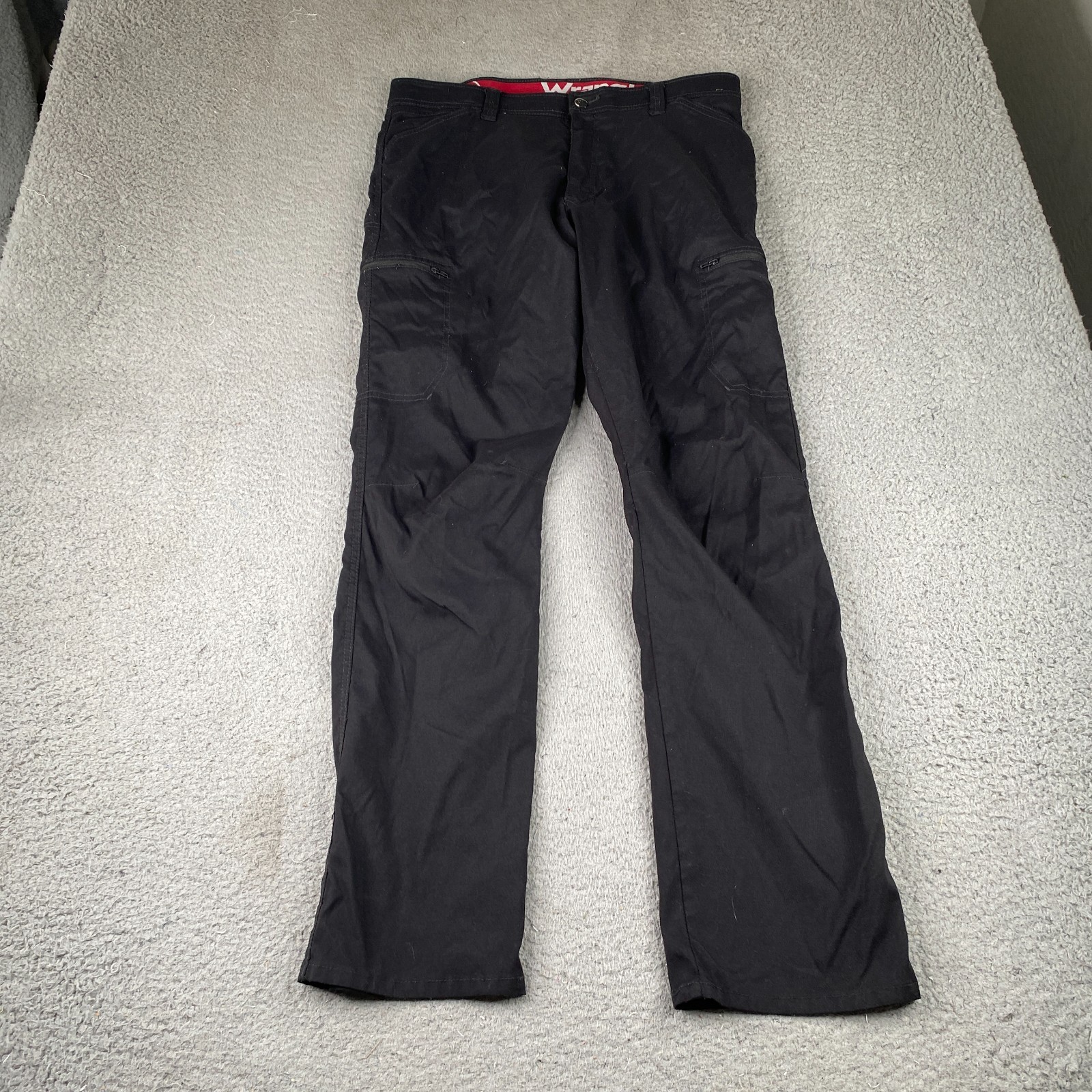 Mens 36x32 Black Nylon Stretch Upf Outdoors