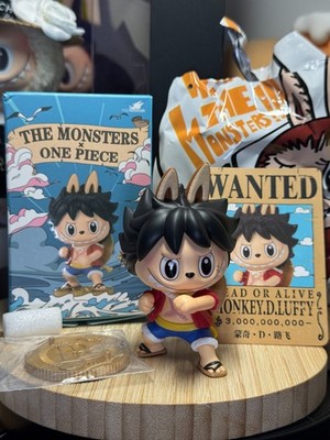POP MART Labubu The Monsters x One Piece Monkey.D.Luffy Figur mit Box & Karte