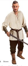 Renaissance Costume Men Medieval Viking Costume set Halloween Size: 2XL Read