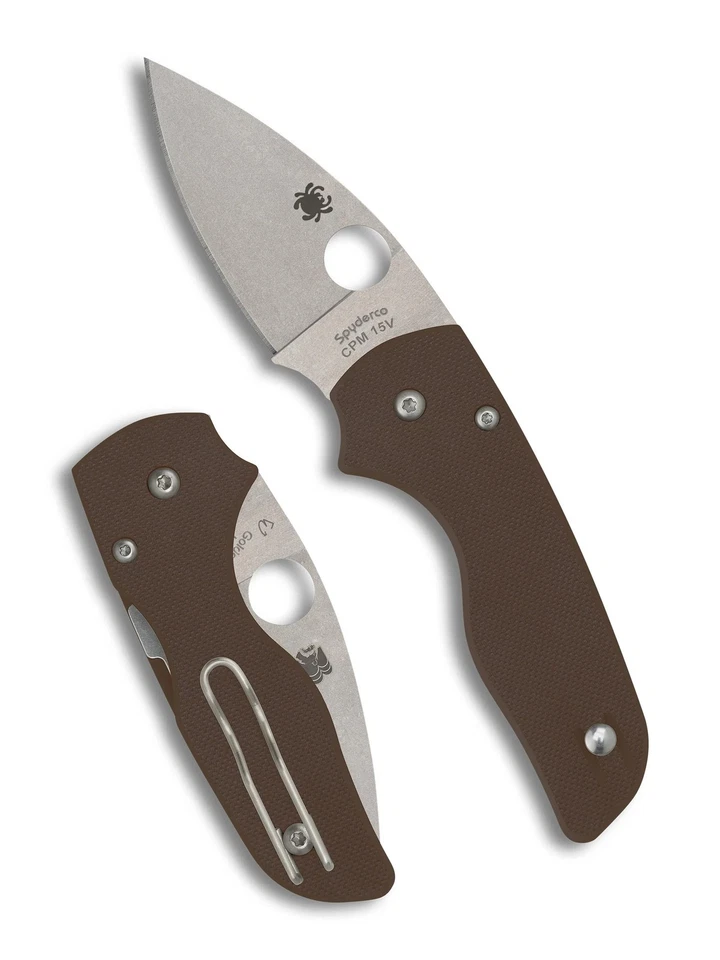 Spyderco Lil' Native Sprint Run Brown G-10 Handle 15VN Steel Blade C230GPBN15V
