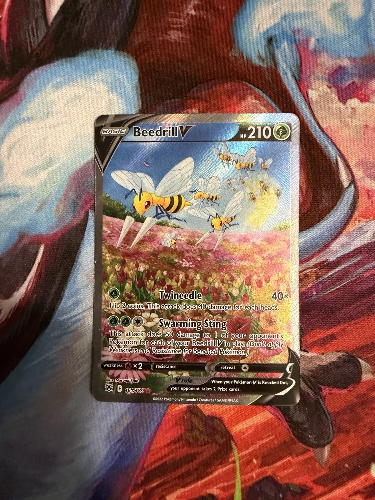 Beedrill V (Alternate Full Art) 161/189 Swsh10: Astral Radiance Holo NM
