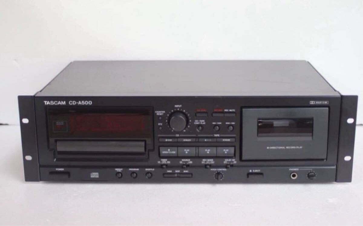 TASCAM CD-A500 CD Player Auto Reverse Cassette Deck Tested Japan