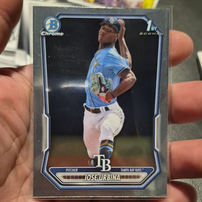 Topps 2025 Bowman Chrome 1st Bowman Chrome Jose Urbina Rays #BCP-81