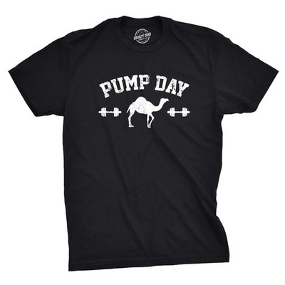 Mens Pump Day Funny Camel Hump Day Workout Fitness Gym Lifting T shirt