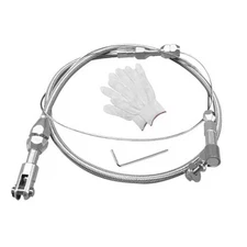 36" Braided Throttle Cable Kit, Universal Accelerator Adjustable 36 Inch