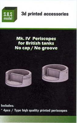 SBS Models 1/35 Mk.IV PERISCOPE FOR BRITISH TANKS No Cap/Groove 3D Printed Set