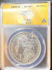 1899 Morgan Silver Dollar AU50 Details ANACS -AU 50