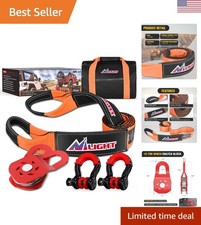 Professional Offroad Recovery Kit 3 X 8 Tow Strap Shackles Snatch Block