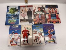 Christmas VHS Movie Lot Grinch Santa Clause Rudolph Jingle All the Way