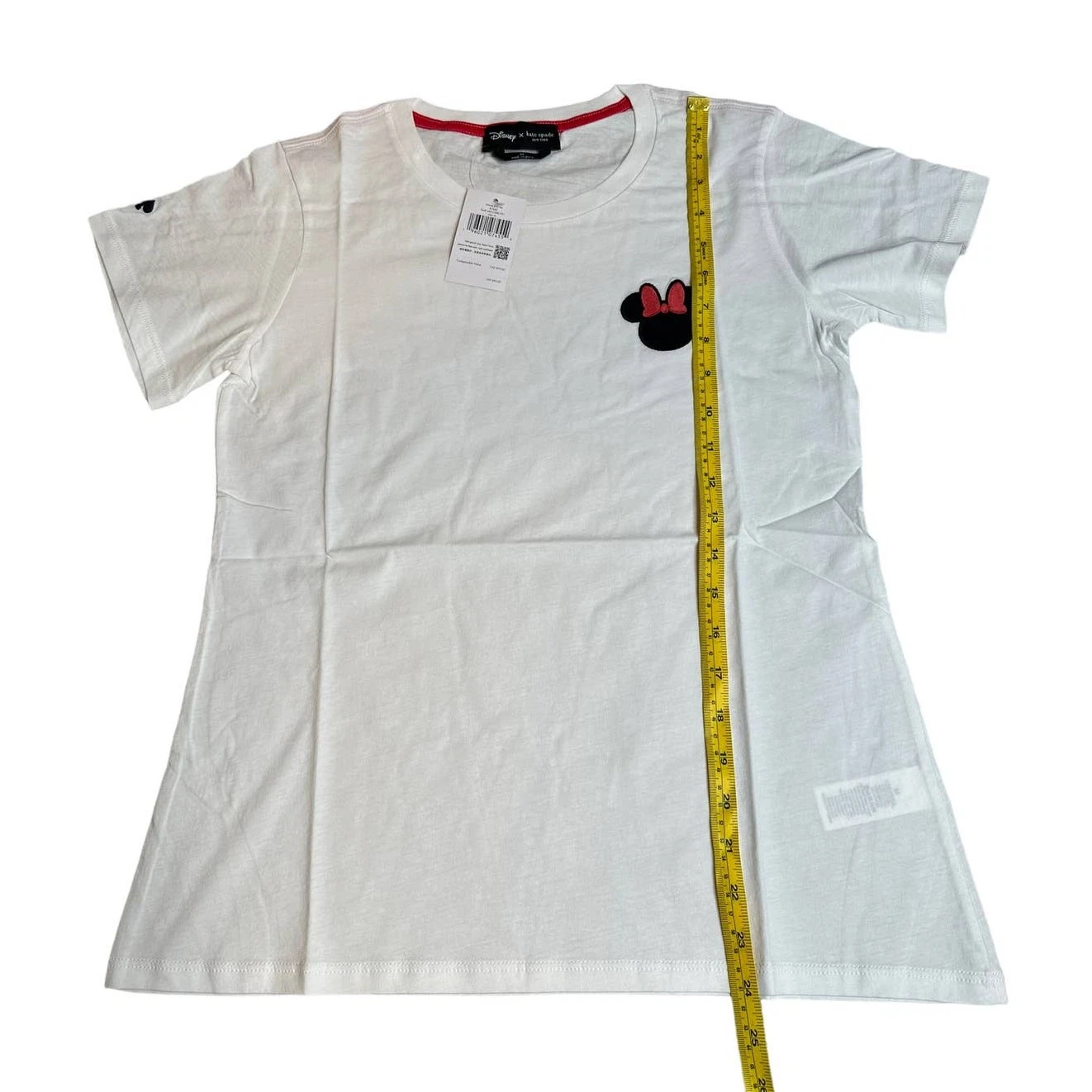 T shirt Kate Spade manica corta Minnie Patch Medium in bianco fresco