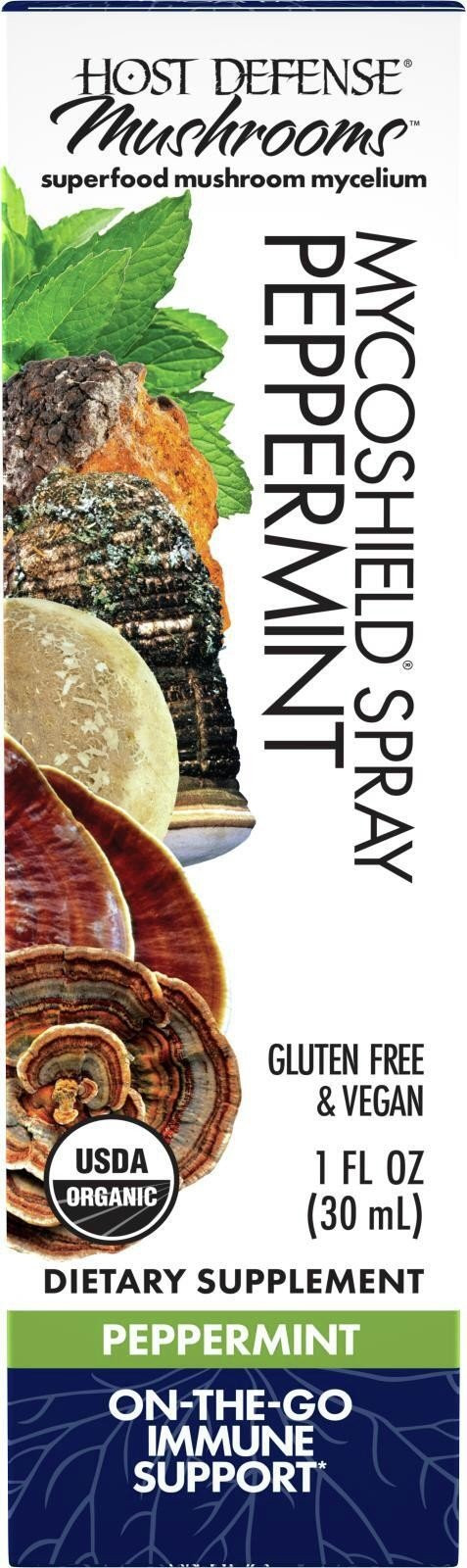 Fungi Perfecti/Host Defense Mycoshield Spray - Мятный спрей, 1 жидкая унция