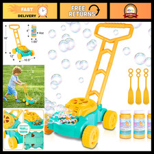 Kids Bubble Lawn Mower Toy - Electronic Bubble Blower Machine for Outdoor Fun, S