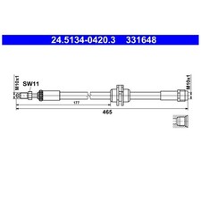 2x Bremsschlauch vorne für BMW 1-er F40 2-er F45 Gran F44 F46 X1 F48 X2 | 23823