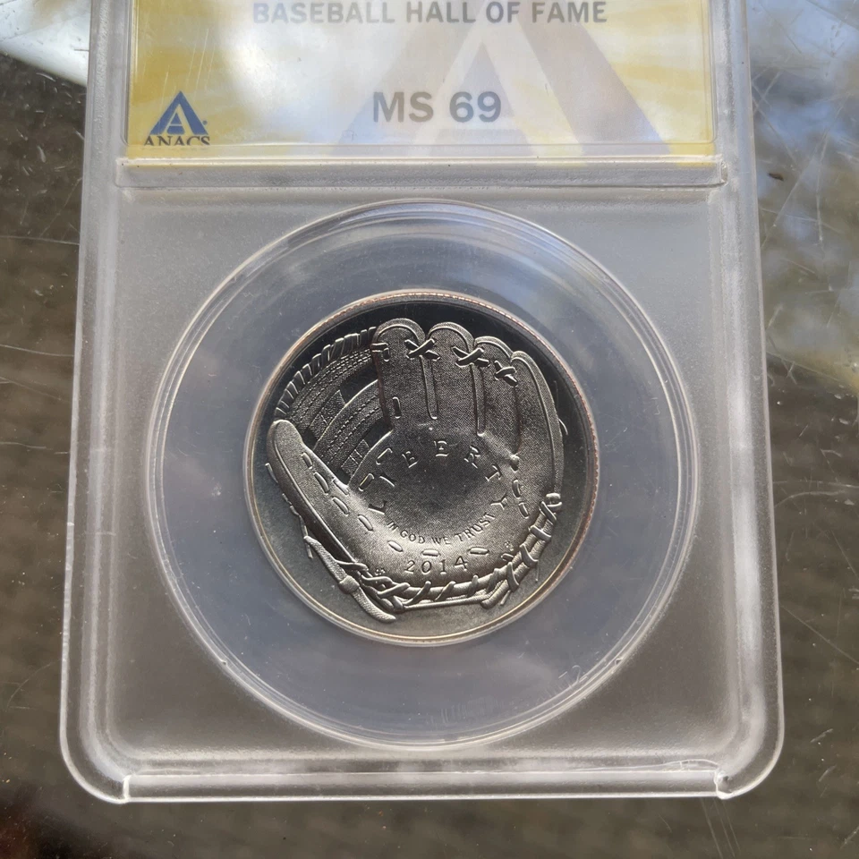 2014-D Baseball Hall of Fame Commemorative Half Dollar ANACS MS69  - Image 3 of 4
