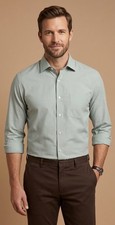  60 Van Heusen Mens Classic Regular-Fit Stain Shield Stretch Shirt