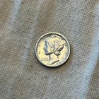 1928-D 10C Mercury Winged Liberty Silver Dime in AU Condition #MM