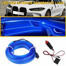 2m Blue Usb Led Car Interior Decor Atmosphere Wire Strip Light Lamp Universal Us