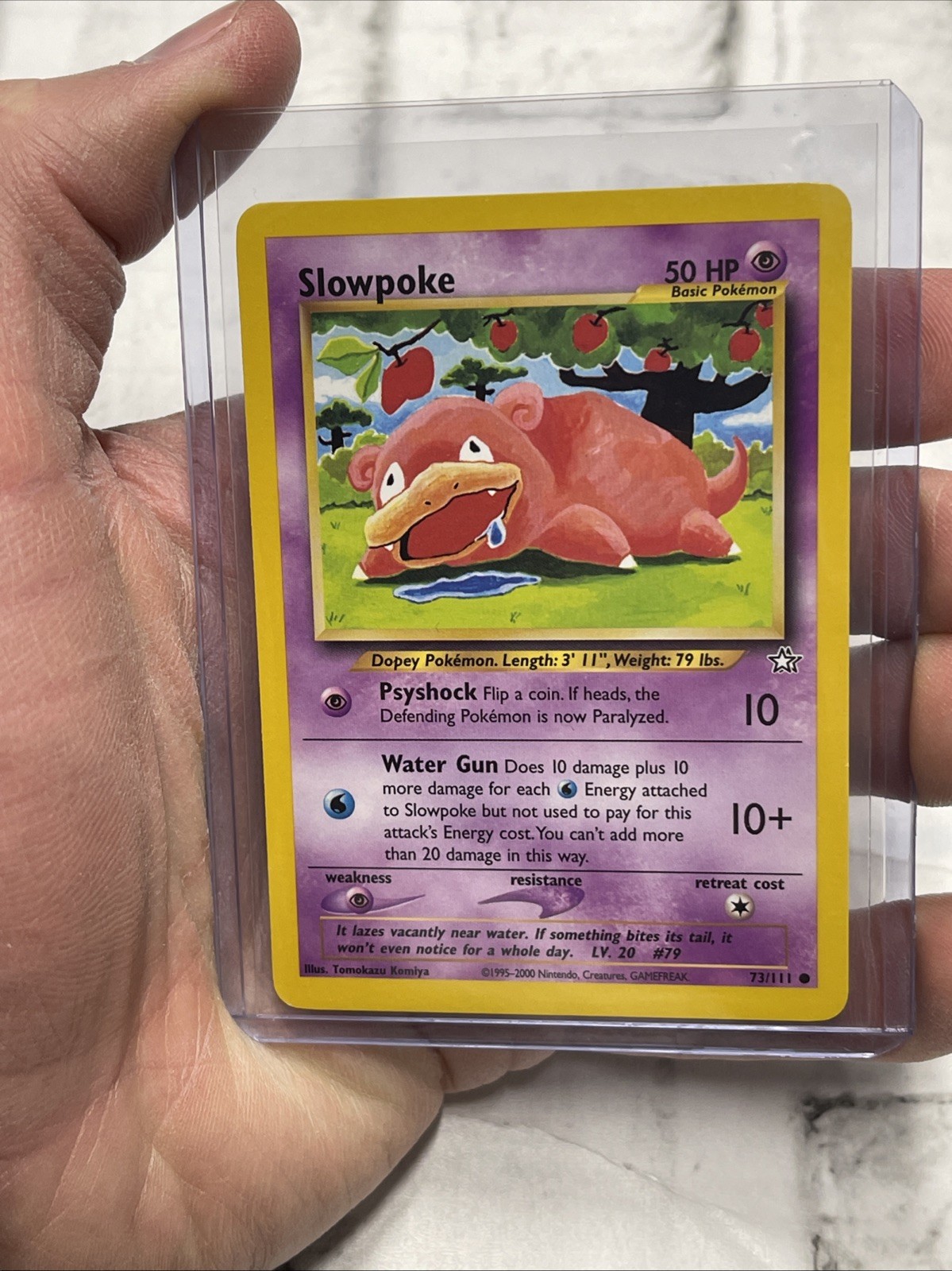 Slowpoke 73/111 Common Neo Genesis Pokemon Card NM Near Mint Pokémon Vintage TCG