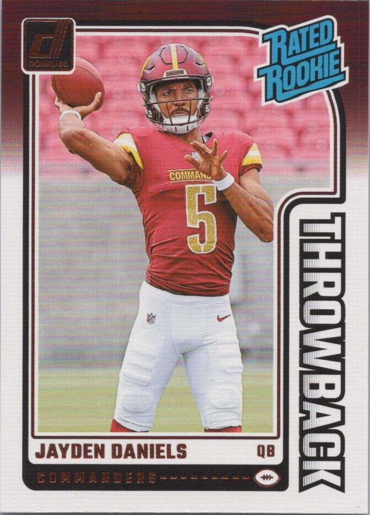 2024 Donruss #43 Jayden Daniels Rated Rookies Throwback