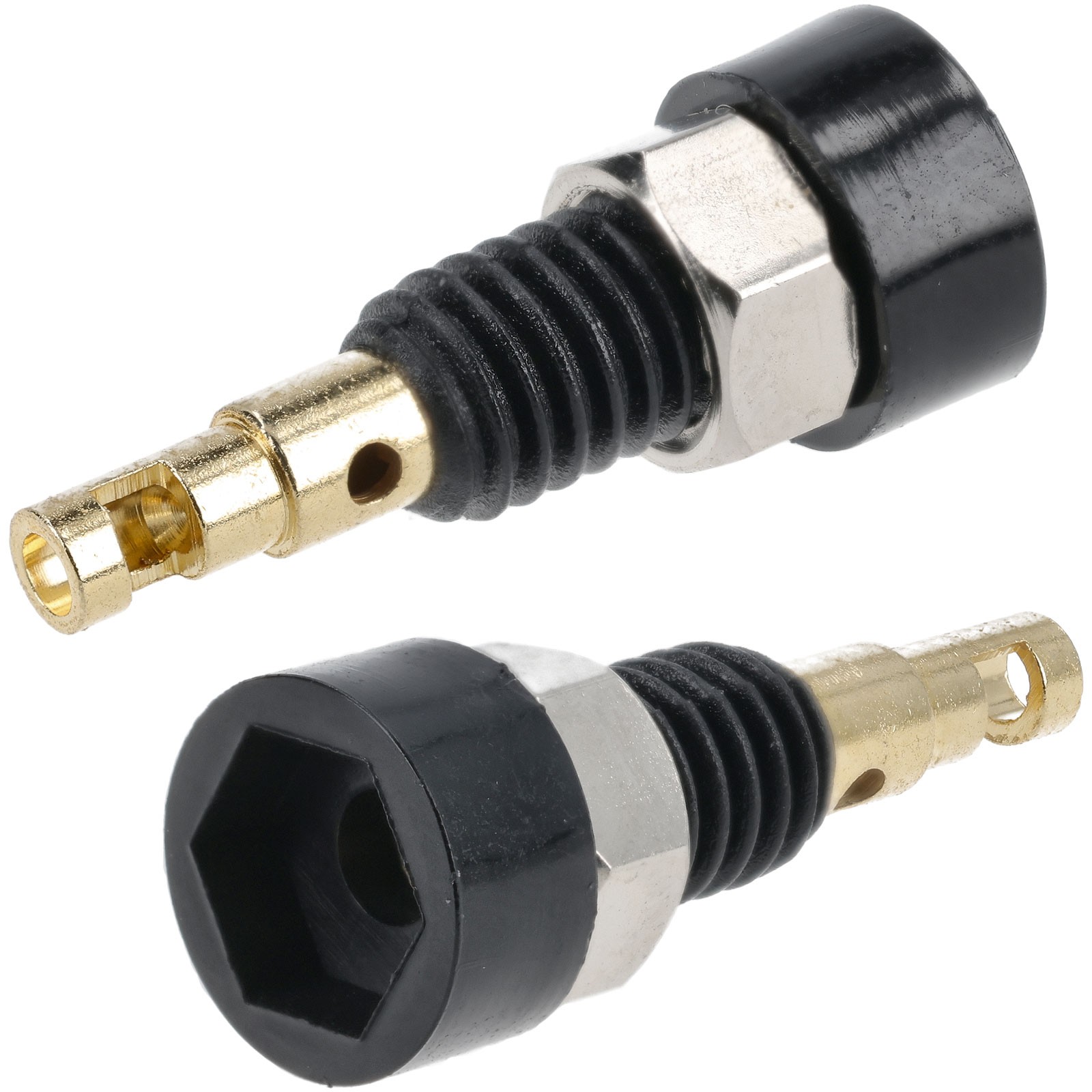 TruConnect 2mm Insulated Test Socket Gold Plated Black