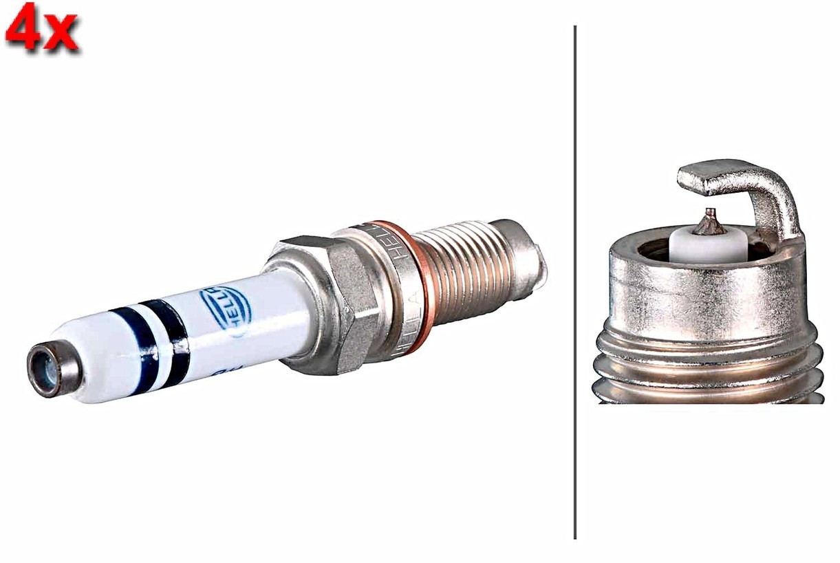 HELLA 4x Spark Plug For AUDI A1 SEAT Alhambra SKODA Citigo VW 11-23 04E905601