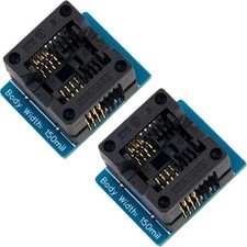 2pcs SOP8 to DIP8 IC Socket 150mil Programmer Adapter Socket Converter Module