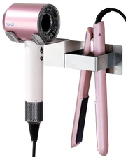 Hair Dryer and Straightener Holder, Stainless Steel Hair Straightener Holder ...