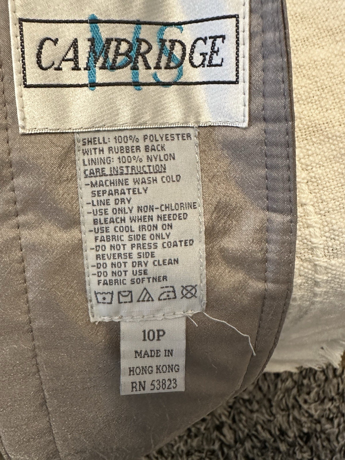 Vtg Trench Coat 90s Ms Cambridge Shiny Tan Long Retro Women’s Sz 10P Zip Out image 7