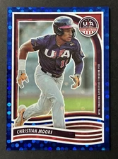 2024 Panini Stars and Stripes - (Christian Moore) Blue Dot (46/149) Angels #21